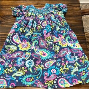 Marmellata Paisley Kids Dress - Blue and Pink